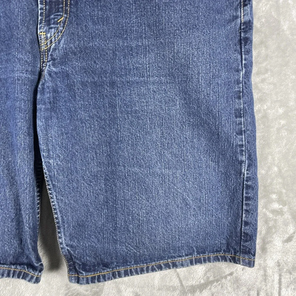 Vtg Y2K Levis 569 Denim Jean Shorts Mens 38x11 Jorts Worn-in Faded Distressed